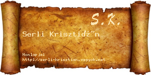 Serli Krisztián névjegykártya